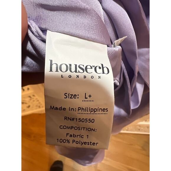House of CB Christa Embroidered Lavender Mini Dress Size L+ Large + - Picture 8 of 10